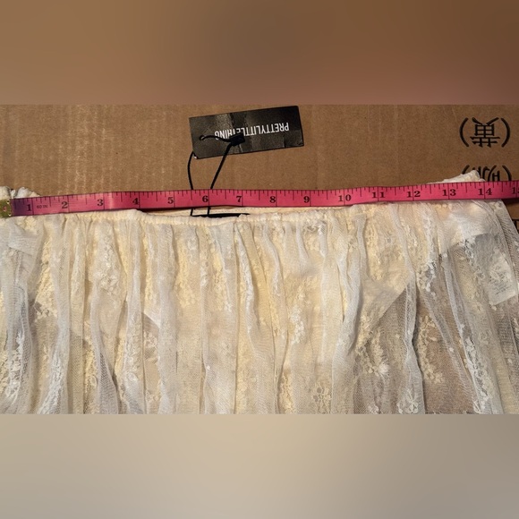 Pretty Little Thing ALMOND SHEER LACE MAXI SKIRT - Picture 12 of 12